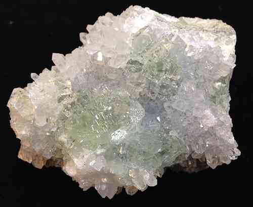 Fluorit-Stufe mit Bergkristall 394 g